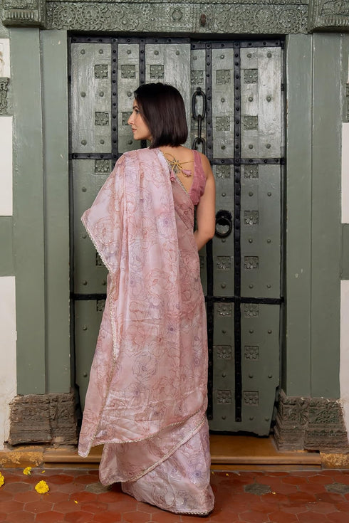 Vasthrlay Fashion Georgette Dark Multicolor Ethnic Wear