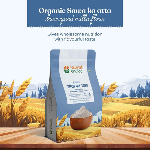Bharat Vedica Organic Barnyard Millet Flour Organic Sava ka Atta