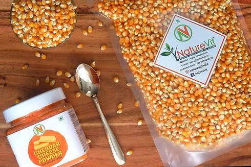 NatureVit Mushroom Popcorn Kernels Premium Makka Seeds for Gourmet Popcorn