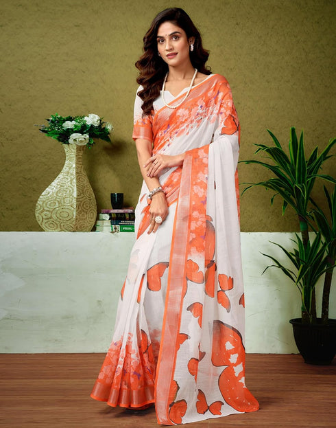 Vasthrlay Womens Cotton Printed Pink Saree
