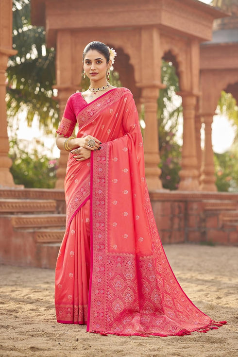 Vasthrlay Kanjivaram Unstitched Jacquard Stylish Saree
