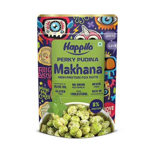 Happilo Premium Super Snack Makhana Perky Pudina