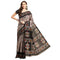 Vasthrlay Cotton Printed Mulmul Black Saree