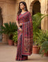 Vasthrlay Chanderi Printed Unstitched Beige Saree