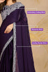 Vasthrlay Chiffon Embroidery Unstitched Purple Ethnic Wear