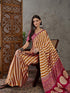 Vasthrlay Printed Tassels Cream Saree