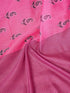 Vasthrlay Chanderi Printed Pink Saree With Unstitched Blouse Piece
