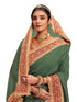 Vasthrlay Vichitra Embroidery Unstitched Red Saree