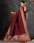 Vasthrlay Womens Jacquard Unstitched Maroon Saree