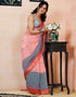 Vasthrlay Womens Printed Unstitched Dark Green Saree