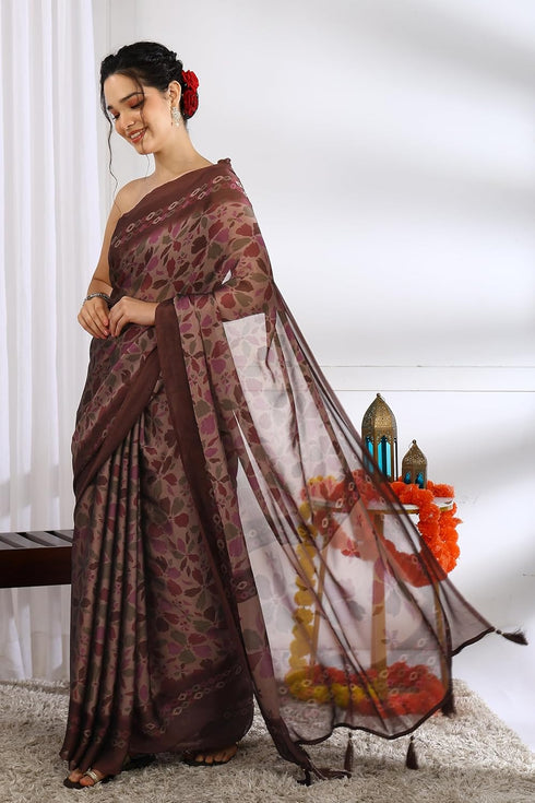 Vasthrlay Fashion Chiffon Printed Lightweight Ethnic Wear