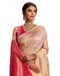 Vasthrlay Womens Weaving Unstitched Cream Saree
