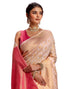 Vasthrlay Womens Weaving Unstitched Cream Saree