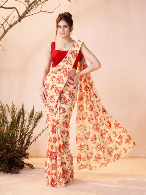 Vasthrlay Georgette Printed Saree