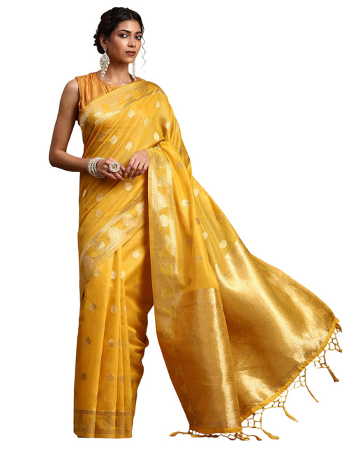 Vasthrlay Banarasi Unstitched Saree