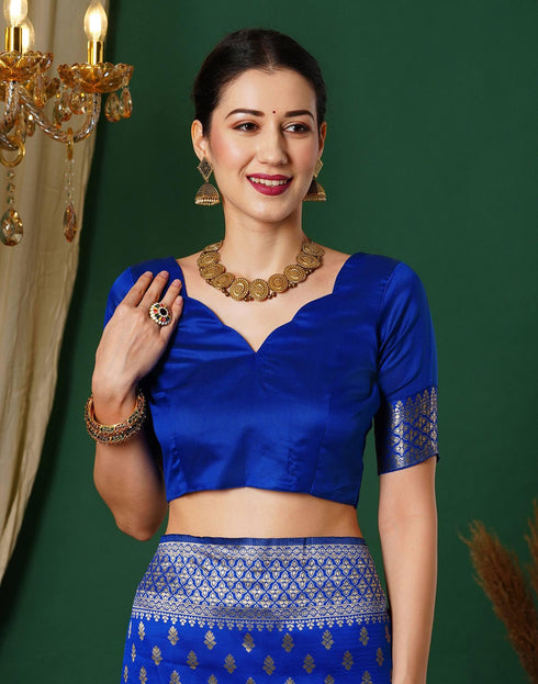 Vasthrlay Banarasi Unstitched Saree