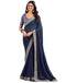 Vasthrlay Georgette Embroidery Unstitched Purple Saree
