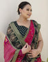Vasthrlay Georgette Bandhani Unstitched Purple Saree