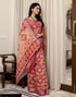 Vasthrlay Womens Printed Unstitched White Saree