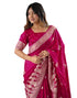 Vasthrlay Banarasi Weaving Unstitched Blue Saree