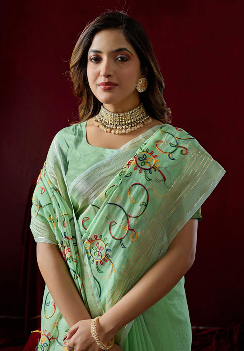 Vasthrlay Embroidery Saree