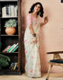 Vasthrlay Womens Printed Unstitched Olive Green Saree