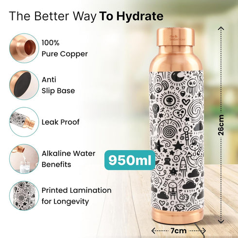 Copper Water Bottle 950ml