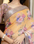 Vasthrlay Womens Cotton Unstitched Teal Saree