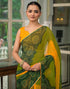 Vasthrlay Georgette Bandhani Unstitched Green Saree