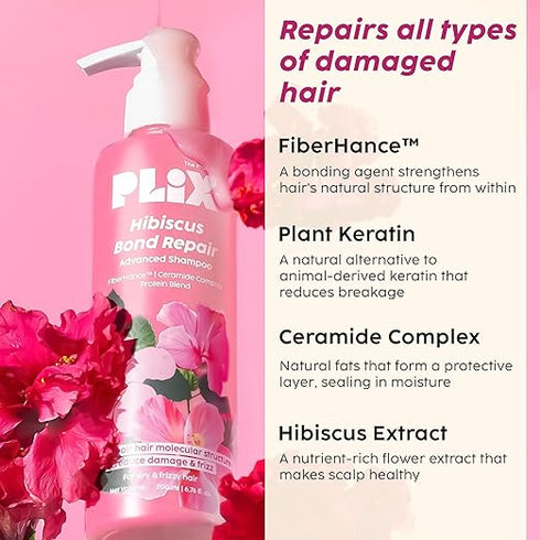 PLIX THE PLANT FIX Hibiscus Bond Repair Shampoo + Conditioner