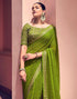 Vasthrlay Georgette Leheriya Unstitched Blue Saree