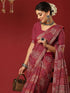 Vasthrlay Georgette Bandhani Unstitched Pink Saree