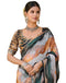 Vasthrlay Womens Printed Unstitched Beige Saree