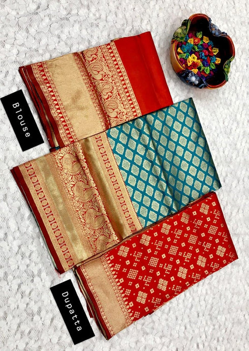 Vasthrlay Traditional Unstitched Kanjivaram Kanchipuram