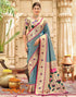 Vasthrlay Paithani Kanjivaram Unstitched Pink Saree
