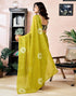Vasthrlay Chanderi Printed Unstitched Orange Saree