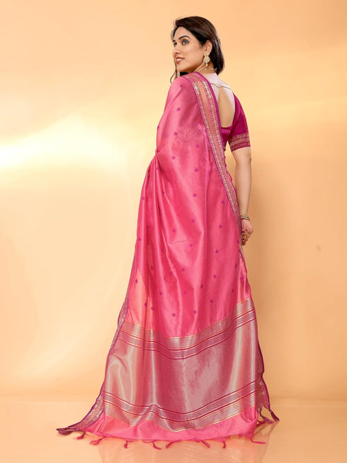 Vasthrlay Jacquard Boardered Unstitched Mustard Free Ethnic Wear