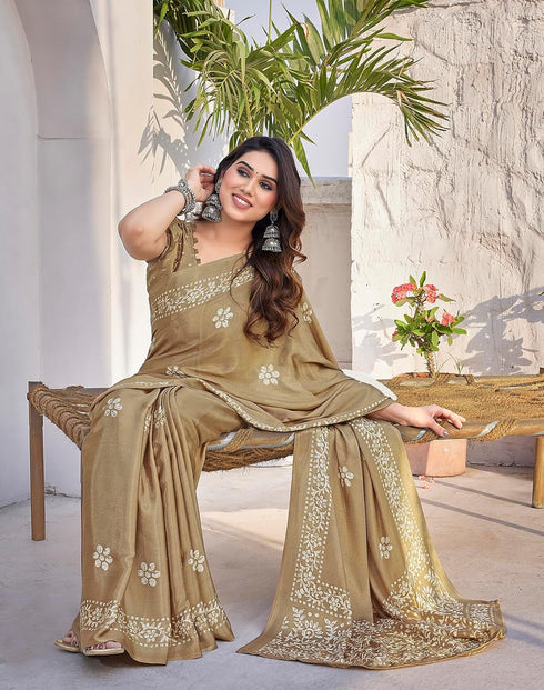 Vasthrlay Elegant Chiffon Material Ethnic Wear