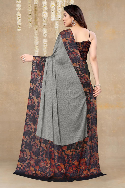 Vasthrlay Fashion Rhinestone Embellished Black Ethnic Wear