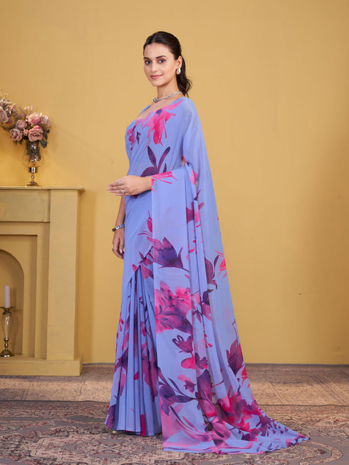 Vasthrlay Georgette Printed Saree