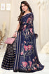 Vasthrlay Fashion Chiffon Printed Grey Ethnic Wear