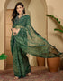 Vasthrlay Georgette Embroidery Unstitched Yellow Saree