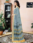 Vasthrlay Womens Printed Unstitched Dark Green Saree