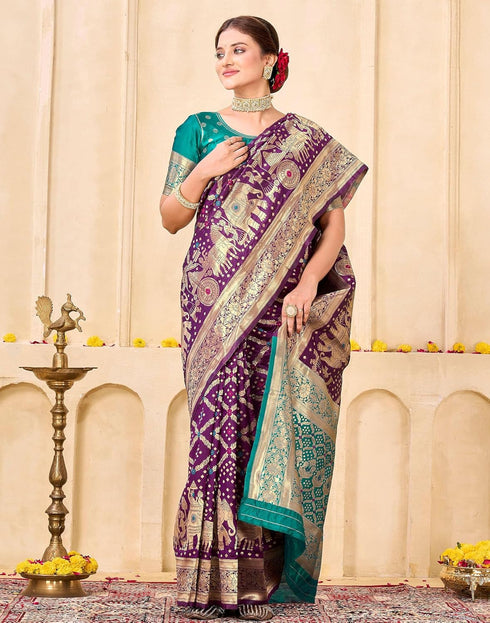 Vasthrlay Womens Weaving Unstitched Light Green Saree
