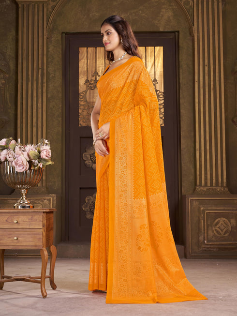 Vasthrlay Georgette Unstitched Saree