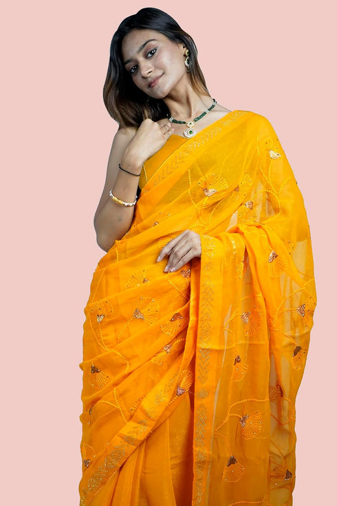 Vasthrlay Embroidered Shimmer Ethnic Wear