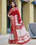 Vasthrlay Printed Weaving Unstitched Red Saree
