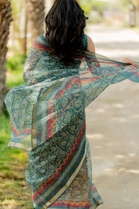 Vasthrlay Fashion Polyester Printed Dusty Ethnic Wear