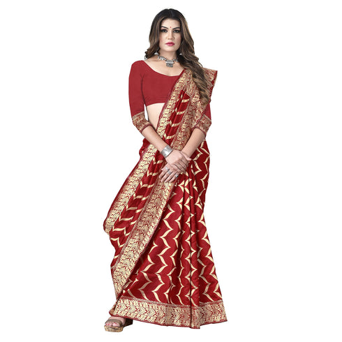 Vasthrlay Kanjivaram Unstitched Saree