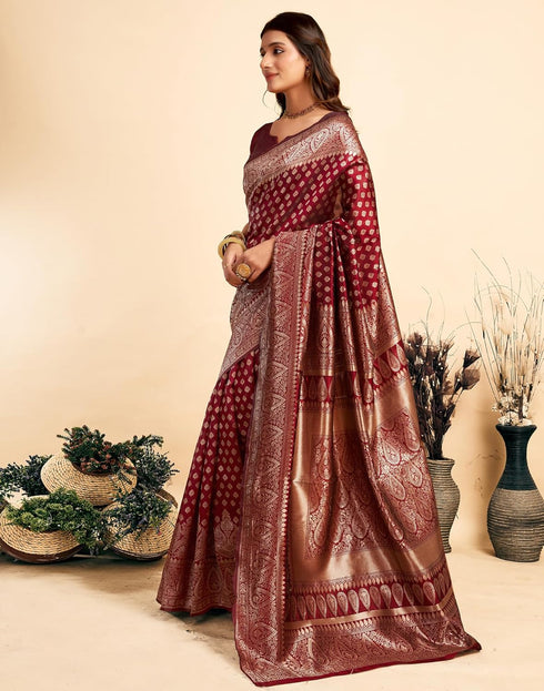 Vasthrlay Kanjivaram Banarasi Wedding Light Green Saree
